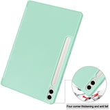 Husa de protectie tableta Techsuit Flex Trifold (with Pencil Holder) compatibil cu Samsung Galaxy Tab S9 Plus / S10 Plus / S9 FE Plus, Mov
