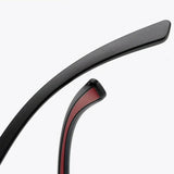 Techsuit Anti-Blue Light Glasses Reflex TR90 (F2388), Rectangular, Negru / Red