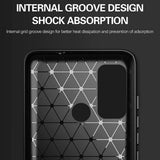 Husa de protectie Techsuit Carbon Silicone compatibil cu Motorola Moto G60, Negru