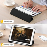 Husa de protectie tableta Techsuit Flex Trifold (with Pencil Holder) compatibil cu iPad Air 10.5 2019 / Pro 10.5 2017, Negru