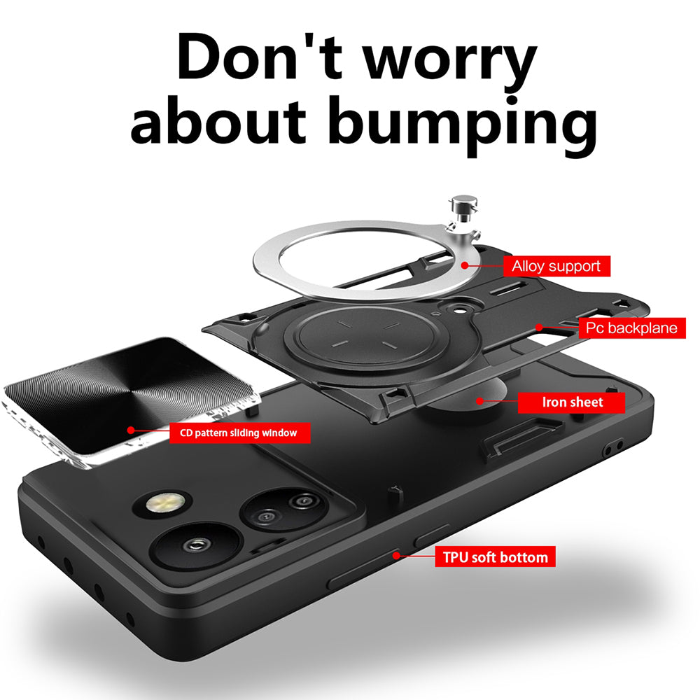Husa de protectie Techsuit CamGuard Pro compatibil cu Xiaomi Redmi 13C 4G / Poco C65, Negru