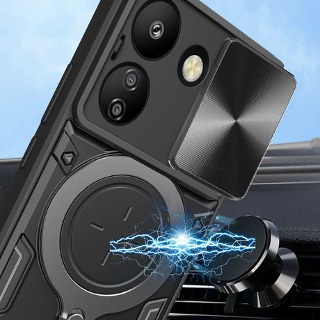 Husa de protectie Techsuit CamGuard Pro compatibil cu Xiaomi Redmi 13C 4G / Poco C65, Negru