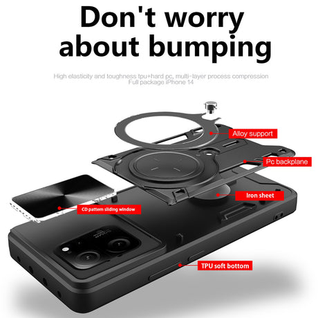 Husa de protectie Techsuit CamGuard Pro compatibil cu Xiaomi 13T / 13T Pro, Negru