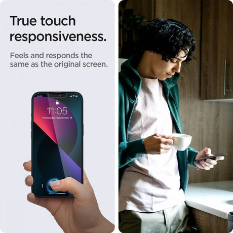 Spigen Glas.tR EZ-FIT folie de protecție transparentă pentru iPhone 13 Pro Max / iPhone 14 Plus