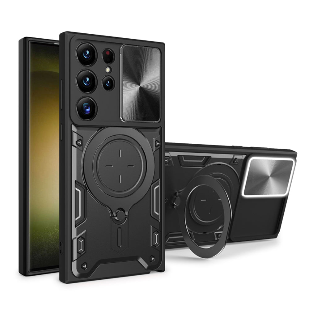 Husă Techsuit CamGuard Pro neagră pentru Samsung Galaxy S23 Ultra
