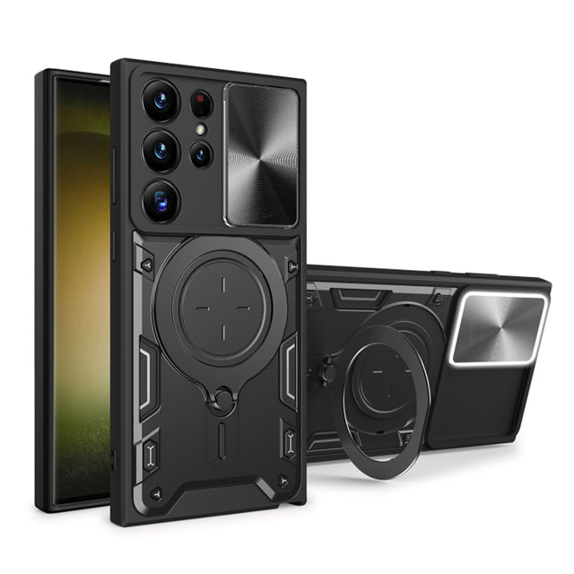 Husă Techsuit CamGuard Pro neagră pentru Samsung Galaxy S23 Ultra