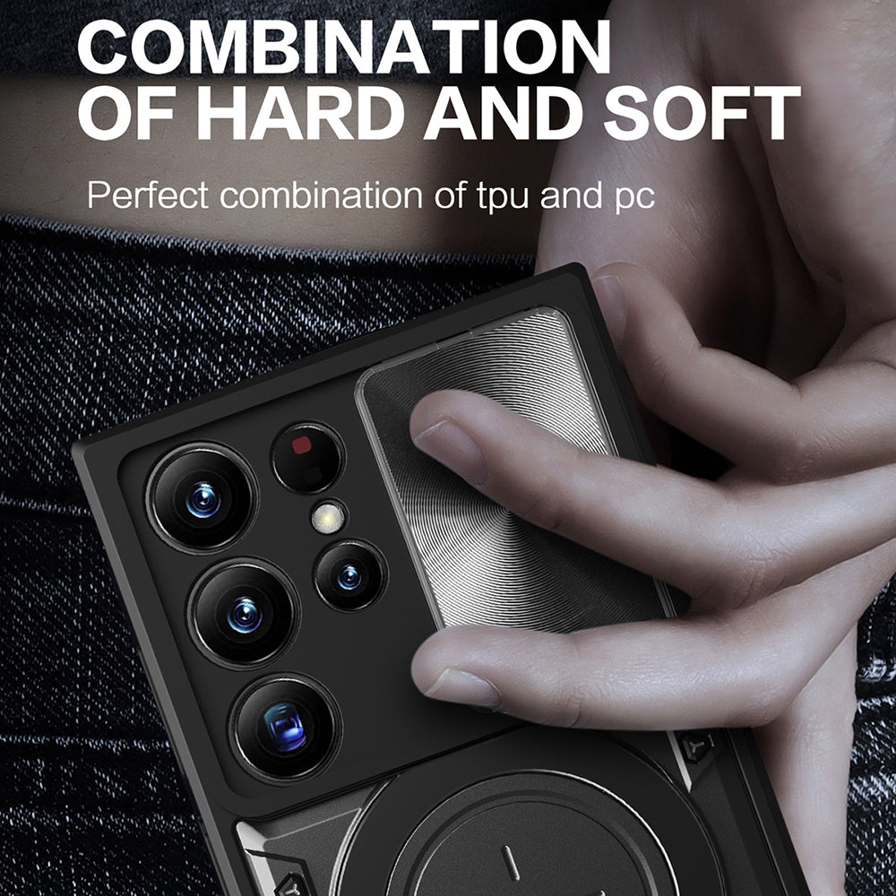 Husă Techsuit CamGuard Pro neagră pentru Samsung Galaxy S23 Ultra