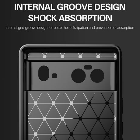 Husa de protectie Techsuit Carbon Silicone compatibil cu Google Pixel 6, Negru