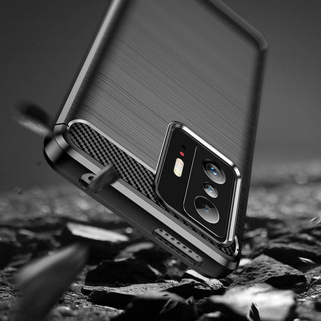 Husa de protectie Techsuit Carbon Silicone compatibil cu Xiaomi 11T / 11T Pro, Negru