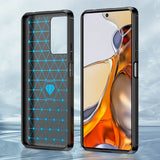 Husa de protectie Techsuit Carbon Silicone compatibil cu Xiaomi 11T / 11T Pro, Negru