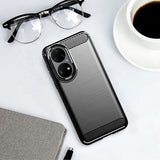 Husa de protectie Techsuit Carbon Silicone compatibil cu Huawei P50 Pro, Negru