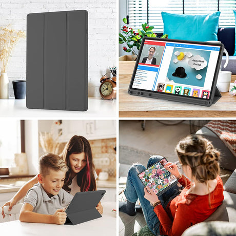 Husa de protectie tableta Techsuit Flex Trifold (with Pencil Holder) compatibil cu Samsung Galaxy Tab A8 10.5 (2021), Albastru Cer