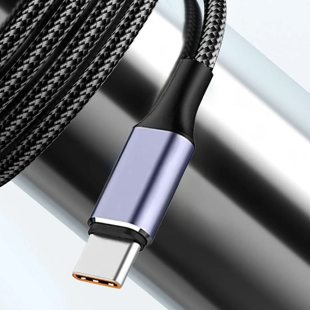 Cablu Techsuit (PCB018), USB-A to Type-C, Super Fast Charging, 100W, 480Mbps, 6A, Nylon, Aluminum Alloy, 1m, Negru