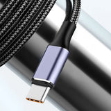 Cablu Techsuit (PCB018), USB-A to Type-C, Super Fast Charging, 100W, 480Mbps, 6A, Nylon, Aluminum Alloy, 1m, Negru