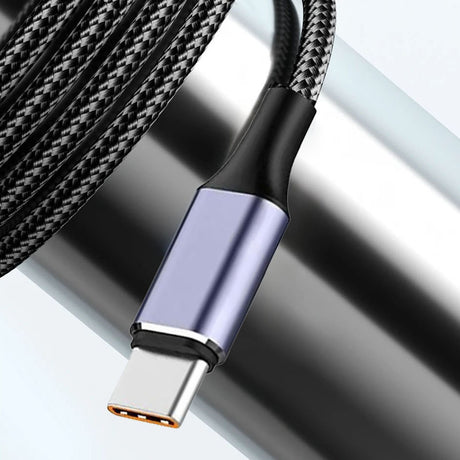 Cablu Techsuit (PCB018), USB-A to Type-C, Super Fast Charging, 100W, 480Mbps, 6A, Nylon, Aluminum Alloy, 1m, Negru