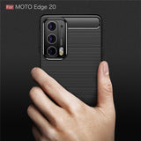 Husa de protectie Techsuit Carbon Silicone compatibil cu Motorola Edge 20 5G, Negru