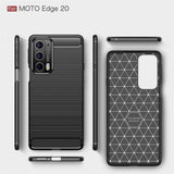 Husa de protectie Techsuit Carbon Silicone compatibil cu Motorola Edge 20 5G, Negru