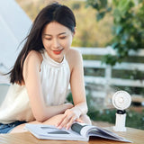 Techsuit Handheld Fan (N15), Foldable Design, Digital Display, Ultra Silent, 1800mAh, Verde