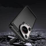 Husa de protectie Techsuit Carbon Silicone compatibil cu Huawei Pura 70 Ultra, Negru