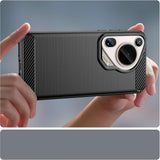 Husa de protectie Techsuit Carbon Silicone compatibil cu Huawei Pura 70 Ultra, Albastru
