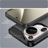 Husa de protectie Techsuit Carbon Silicone compatibil cu Huawei Pura 70 Ultra, Albastru