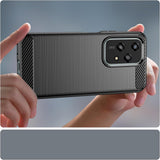 Husa de protectie Techsuit Carbon Silicone compatibil cu Honor 200 Lite, Negru