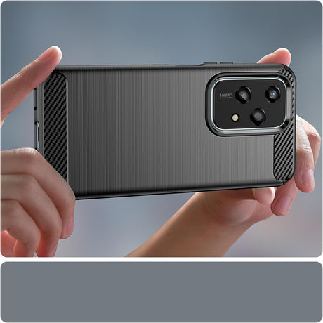 Husa de protectie Techsuit Carbon Silicone compatibil cu Honor 200 Lite, Albastru
