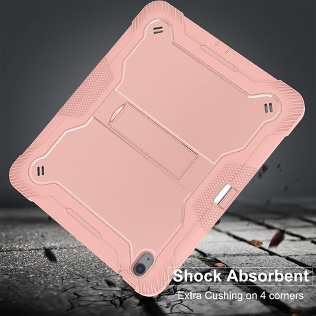 Husa de protectie tableta Techsuit Rugged TabShell + Screen Protector compatibil cu iPad Air 13 (2024) / Air 13 (2025) / Air 13 (2026), Roz Auriu