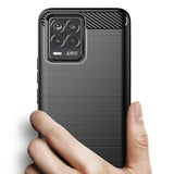 Husa de protectie Techsuit Carbon Silicone compatibil cu Realme 8 4G / 8 Pro 4G, Negru