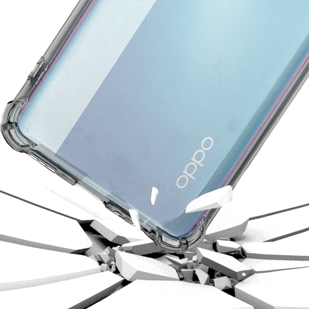 Husa de protectie Techsuit Shockproof Clear Silicone compatibil cu Oppo Reno4 Lite, Transparent