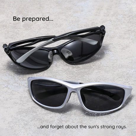 Techsuit Bike Glasses (9309), for Cycling and Sport Outdoor Activities, Polarized, PC Frame, Unisex, Negru / Blue
