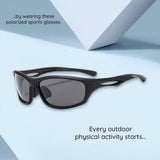 Techsuit Bike Glasses (9309), for Cycling and Sport Outdoor Activities, Polarized, PC Frame, Unisex, Argintiu / Gray
