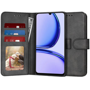 Husa de protectie Techsuit Diary Book compatibil cu Realme C53, Negru