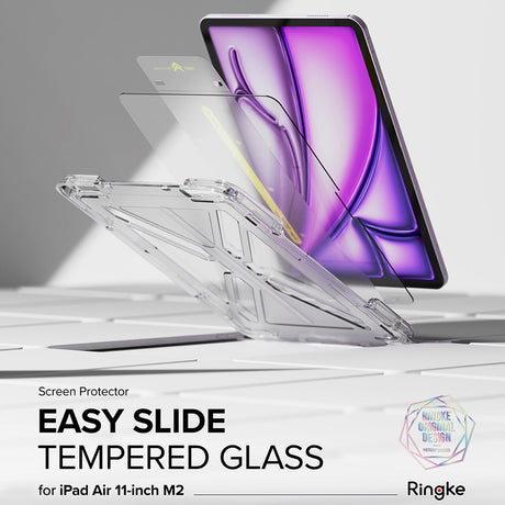 Husa de protectie tableta Ringke Easy Slide Tempered Glass compatibil cu iPad Air 11 (2024) / Air 11 (2025) / Air 11 (2026), Transparent