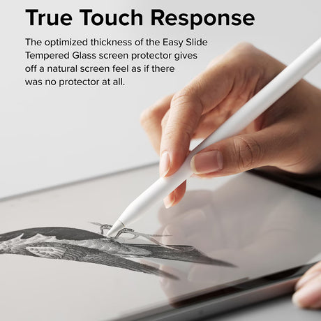 Husa de protectie tableta Ringke Easy Slide Tempered Glass compatibil cu iPad Pro 11 (2024) / iPad Pro 11 (2025), Transparent
