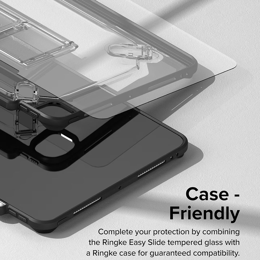 Husa de protectie tableta Ringke Easy Slide Tempered Glass compatibil cu iPad Pro 11 (2024) / iPad Pro 11 (2025), Transparent