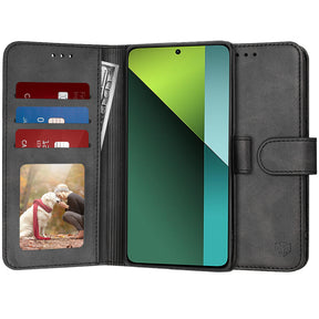 Husa de protectie Techsuit Diary Book compatibil cu Xiaomi Redmi Note 13 Pro 5G / Poco X6, Negru