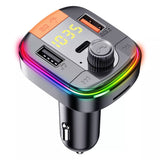 Incarcator Yesido (Y45), 2xUSB-A / Type-C, 18W, Modulator FM, Negru