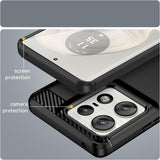 Husa de protectie Techsuit Carbon Silicone compatibil cu Motorola Edge 50 Ultra, Albastru