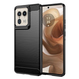 Husa de protectie Techsuit Carbon Silicone compatibil cu Motorola Edge 50 Ultra, Negru