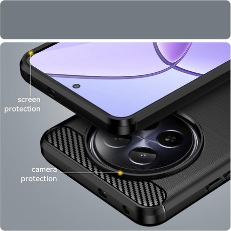 Husa de protectie Techsuit Carbon Silicone compatibil cu Realme 12 / 12x, Albastru
