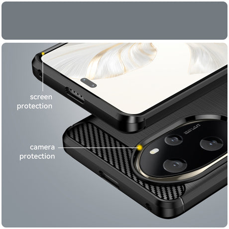 Husa de protectie Techsuit Carbon Silicone compatibil cu Honor 200 Pro, Negru