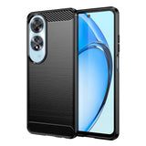 Husa de protectie Techsuit Carbon Silicone compatibil cu Oppo A60 4G, Negru