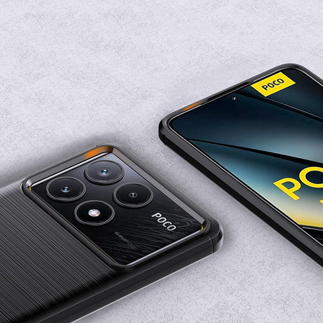 Husa de protectie Techsuit Carbon Silicone compatibil cu Xiaomi Poco F6 Pro, Albastru