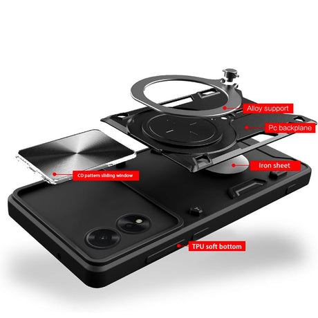 Husa de protectie Techsuit CamGuard Pro compatibil cu Oppo A60 4G, Roz Auriu