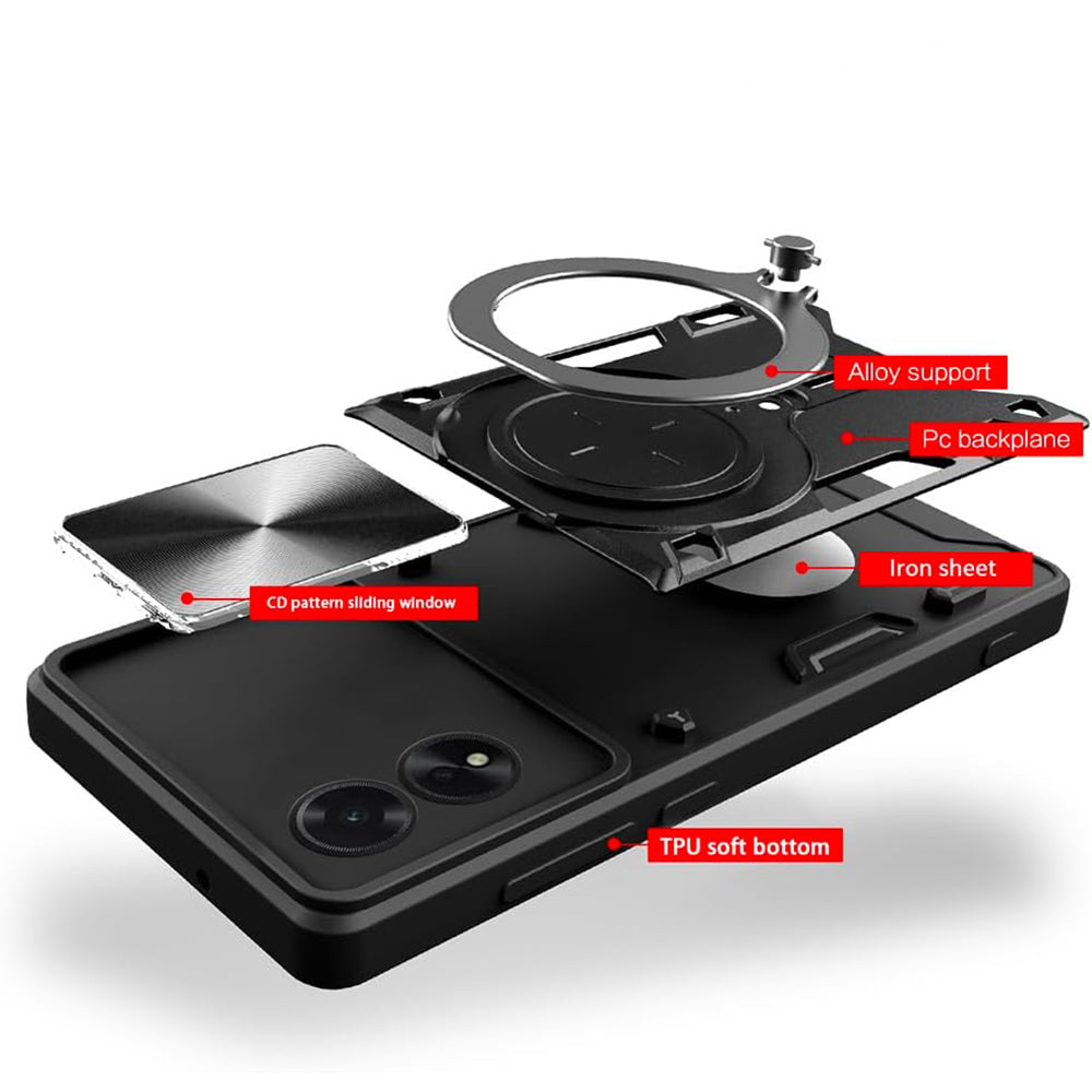 Husa de protectie Techsuit CamGuard Pro compatibil cu Oppo A60 4G, Albastru