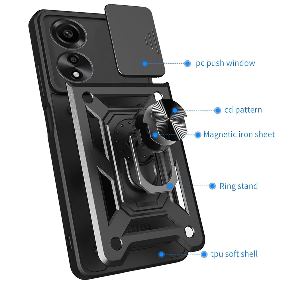 Husa de protectie Techsuit CamShield Series compatibil cu Oppo A60 4G, Negru