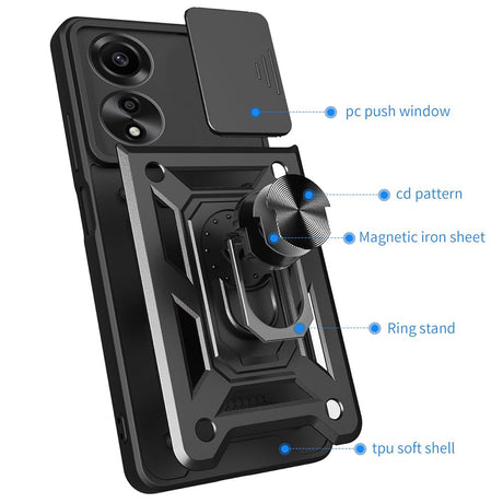 Husa de protectie Techsuit CamShield Series compatibil cu Oppo A60 4G, Negru