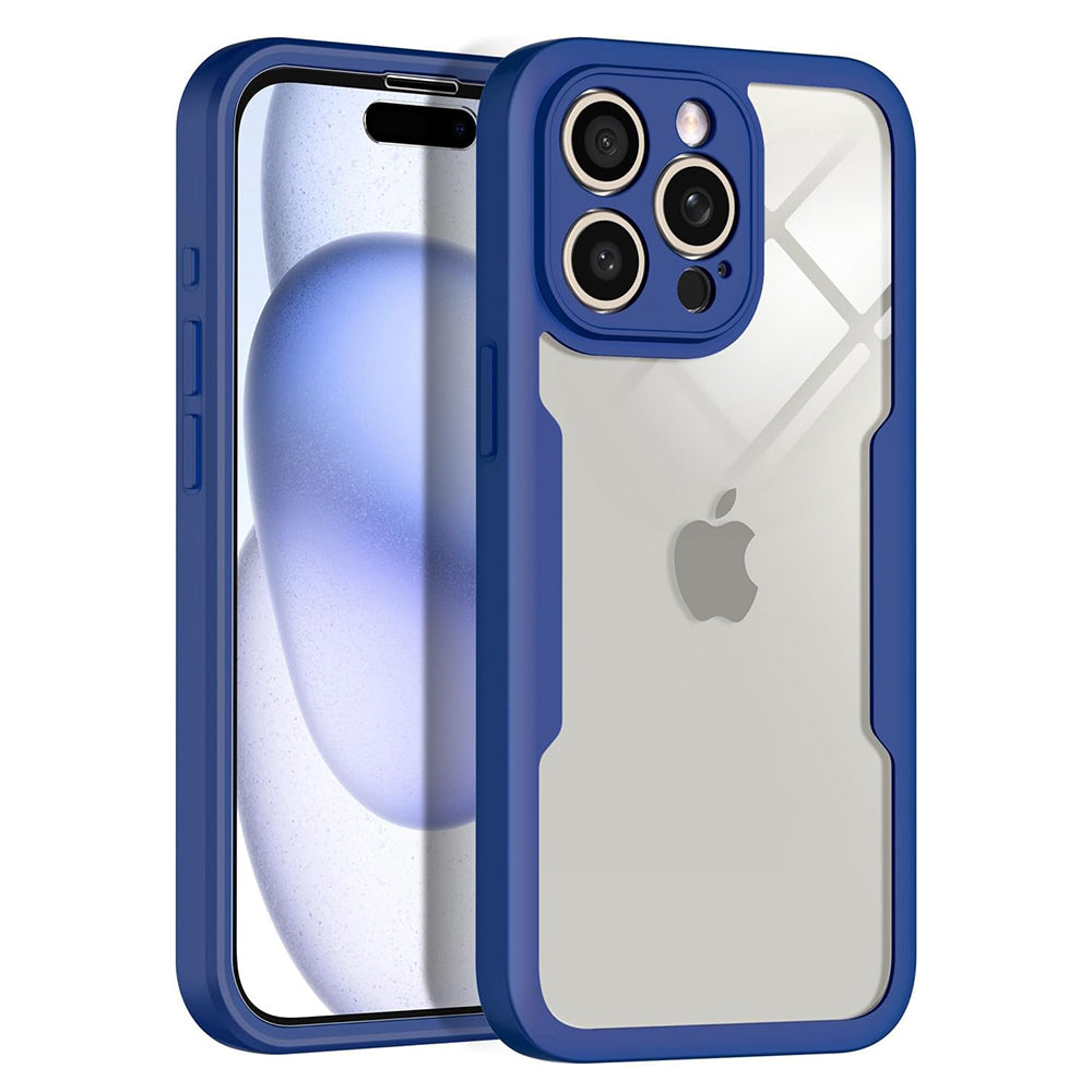 Folie de protectie Techsuit ColorVerse 360 Series + compatibil cu iPhone 16 Pro Max, Albastru