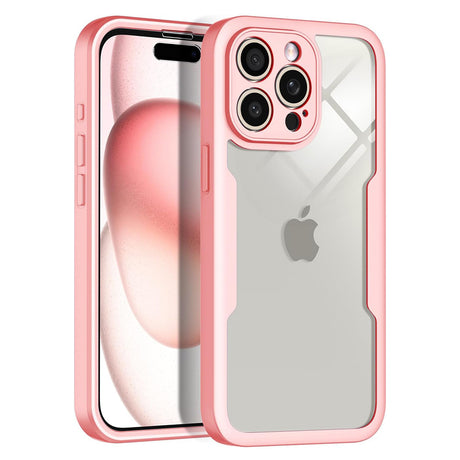 Folie de protectie Techsuit ColorVerse 360 Series + compatibil cu iPhone 15 Pro Max, Roz